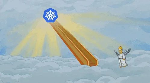 Kubernetes casting a beam through a cloudy platform landscape
