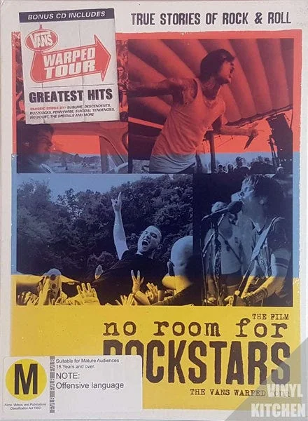 A collage from the Vans Warped Tour documentary No Room for Rockstars