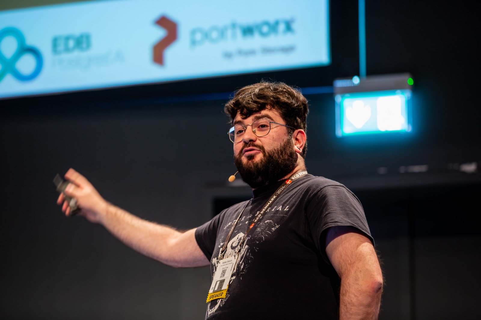 Matteo Bianchi speaking at KCD Denmark